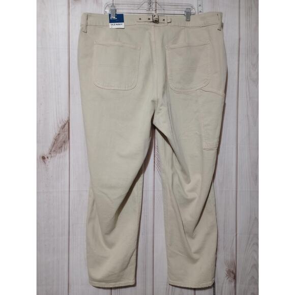 Old Navy Pants Womens 22 Beige Extra High-Rise Sky-Hi Straight Stretch Casual - Picture 2 of 11